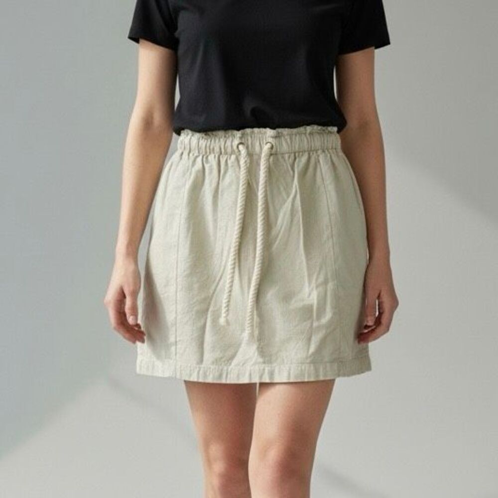 J. Crew XS Cream Khaki Skirt Preppy Minimalist Boho Retro Old Money Boardwalk